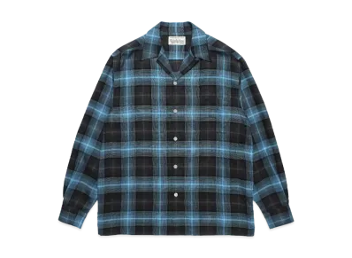 WACKO MARIA Check Open Collar Shirt "Blue"