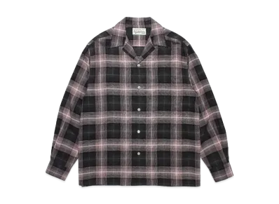 WACKO MARIA Check Open Collar Shirt "Pink"