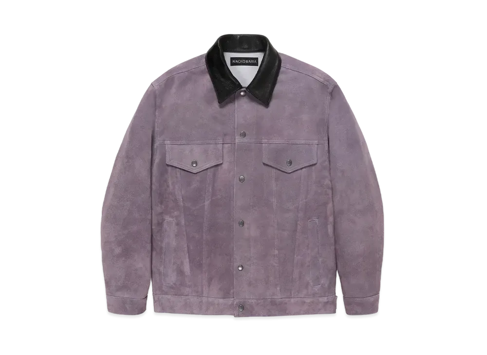 WACKO MARIA Suede Trucker Jacket "Purple"