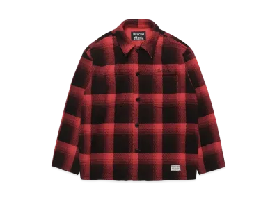 WACKO MARIA Check Fleece Shirt Jacket "Red"