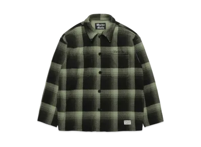 WACKO MARIA Check Fleece Shirt Jacket "Green"