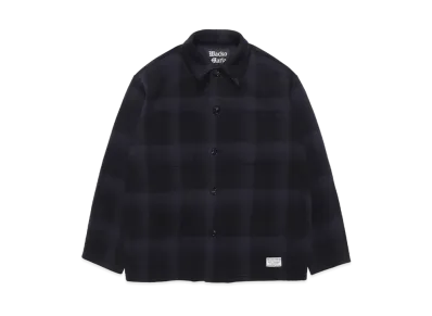WACKO MARIA Check Fleece Shirt Jacket "Navy"