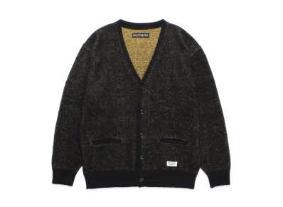 WACKO MARIA Glitter Mohair Knit Cardigan "Black-Gold"