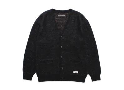 WACKO MARIA Glitter Mohair Knit Cardigan "Black-Rame"