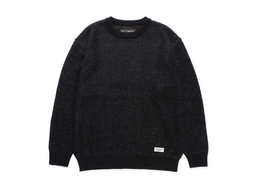 WACKO MARIA Glitter Mohair Knit Sweater "Black-Rame"