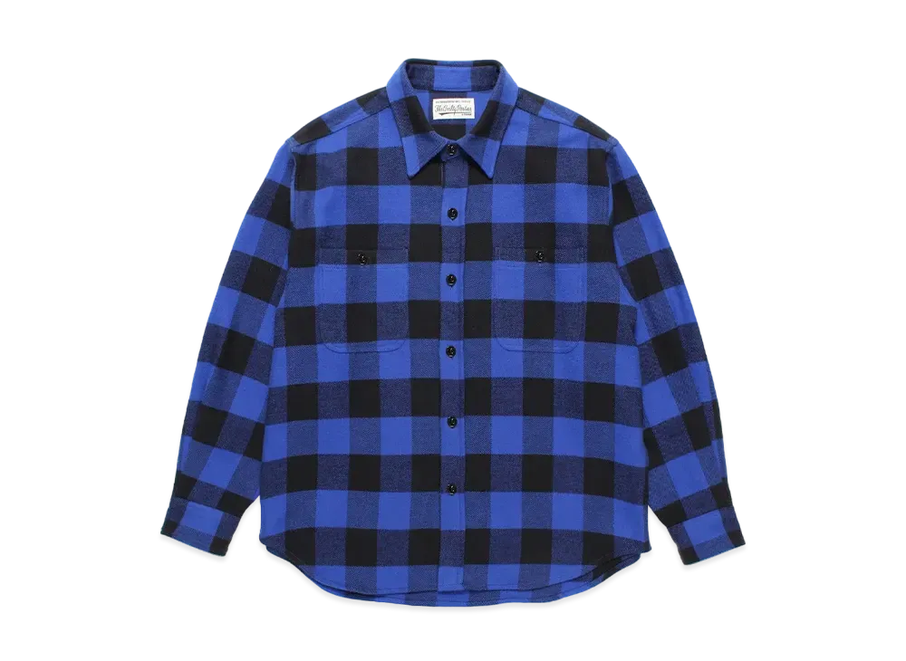 WACKO MARIA Check Flannel Shirt "Blue"