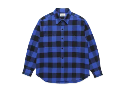 WACKO MARIA Check Flannel Shirt "Blue"