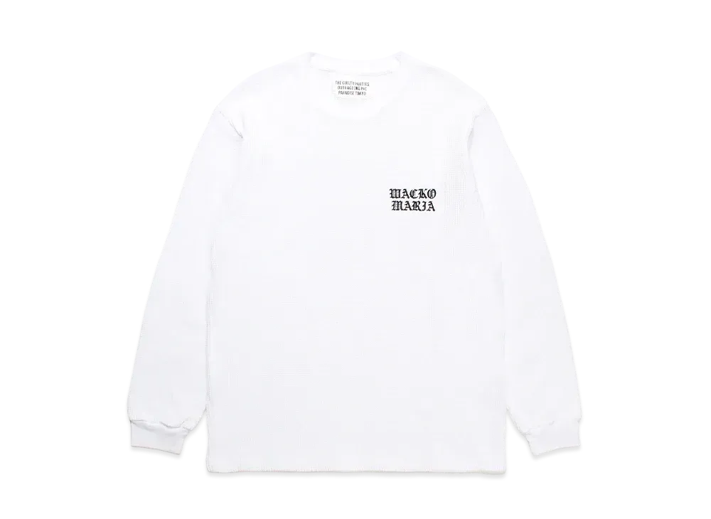 WACKO MARIA Thermal Crew Neck Shirt "White"