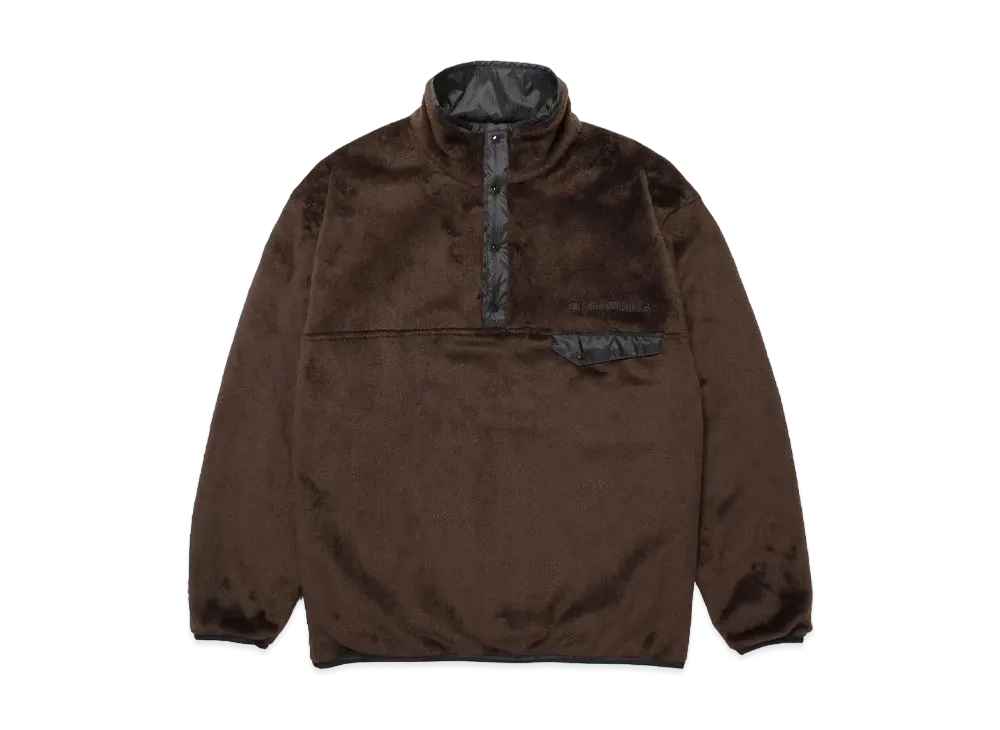 WACKO MARIA Reversible Pullover Boa Fleece Jacket "Brown"
