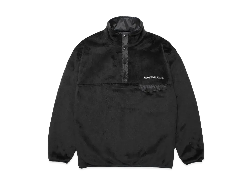 WACKO MARIA Reversible Pullover Boa Fleece Jacket "Black"