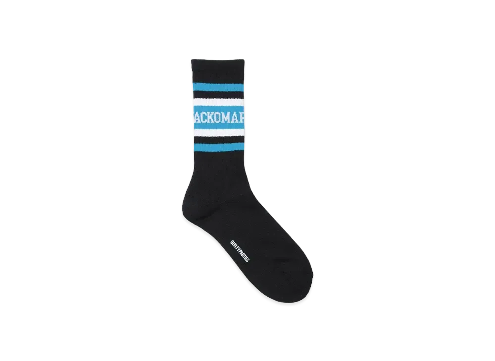 WACKO MARIA Logo Jacquard Socks "Sax"