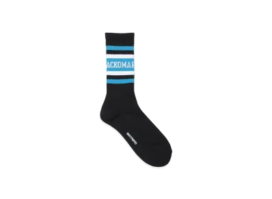 WACKO MARIA Logo Jacquard Socks "Sax"