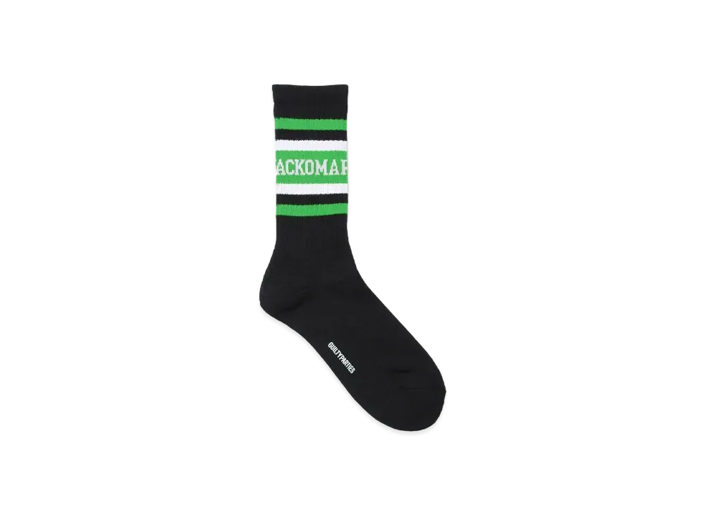 WACKO MARIA Logo Jacquard Socks "Black - Green"