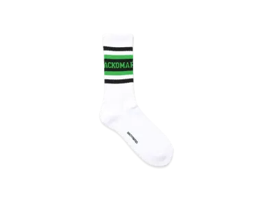 WACKO MARIA Logo Jacquard Socks "White - Green"