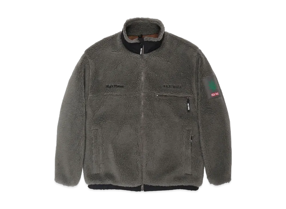 WACKO MARIA x High Times / Boa Fleece Jacket "Gray"
