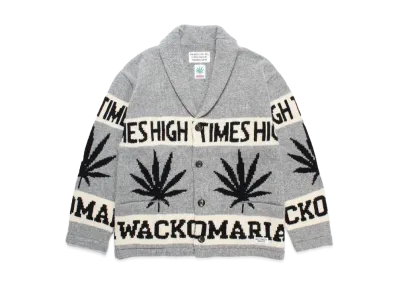 WACKO MARIA x High Times / Cowichan Sweater "Gray"