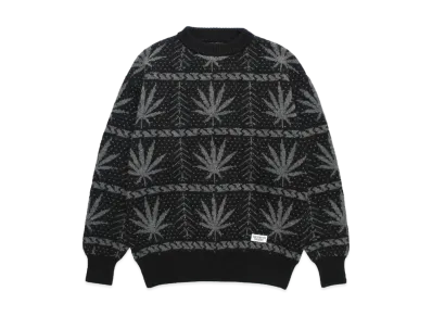WACKO MARIA x High Times / Jacquard Knit Sweater "Black"