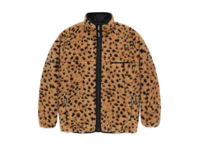 WACKO MARIA Reversible Leopard Boa Fleece Jacket "Beige"