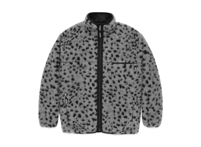 WACKO MARIA Reversible Leopard Boa Fleece Jacket "Gray"