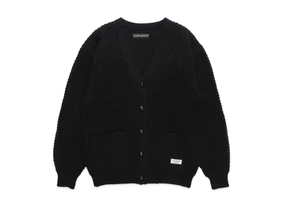 WACKO MARIA Waffle Knit Cardigan "Black"