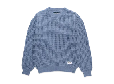 WACKO MARIA Waffle Knit Sweater "Blue"