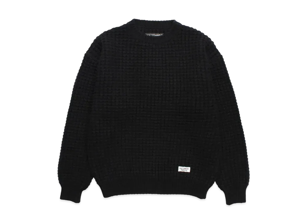 WACKO MARIA Waffle Knit Sweater "Black"