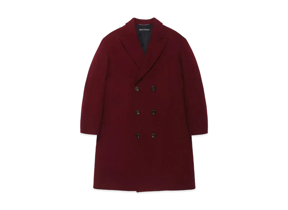 WACKO MARIA Double Breasted Coat "Burgundy"