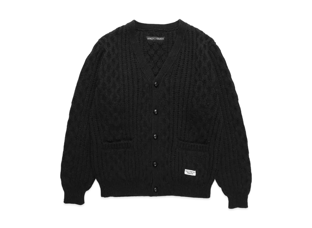WACKO MARIA Aran Cardigan "Black"