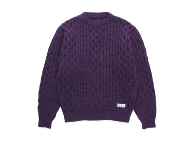 WACKO MARIA Aran Sweater "Purple"