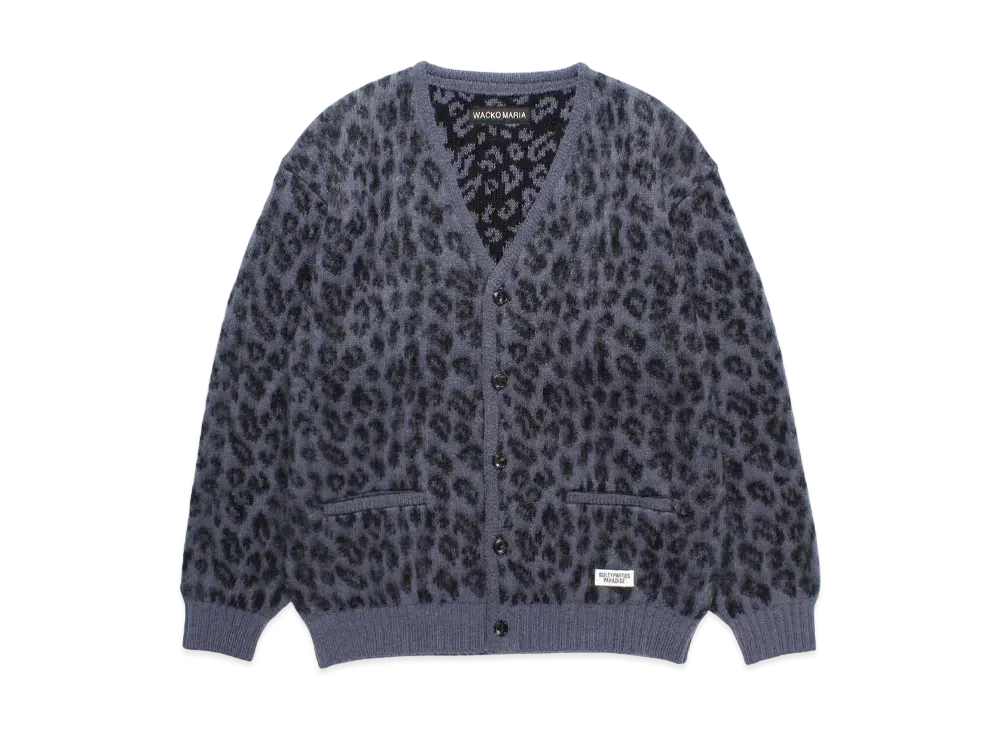 WACKO MARIA Heavy Mohair Knit Cardigan "Purple"