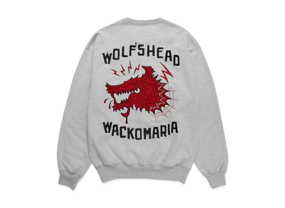 WACKO MARIA x Wolf's Head Heavy Weight Sweat Shirt "Gray"