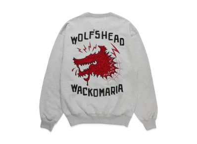WACKO MARIA x Wolf's Head Heavy Weight Sweat Shirt "Gray"