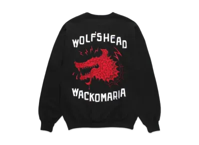 WACKO MARIA x Wolf's Head Heavy Weight Sweat Shirt "Black"
