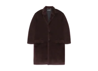 WACKO MARIA x DORMEUIL Alpaca Chesterfield Coat "Burgundy"