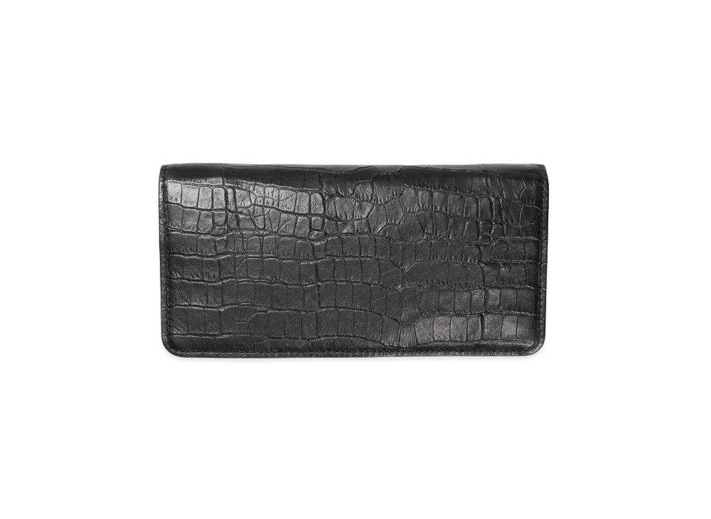 WACKO MARIA x SPEAK EASY Round Zip Long Wallet "Crocodile Emboss"