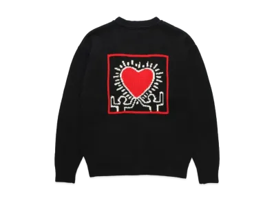 WACKO MARIA x Keith Haring Jacquard Knit Cardigan "Black"