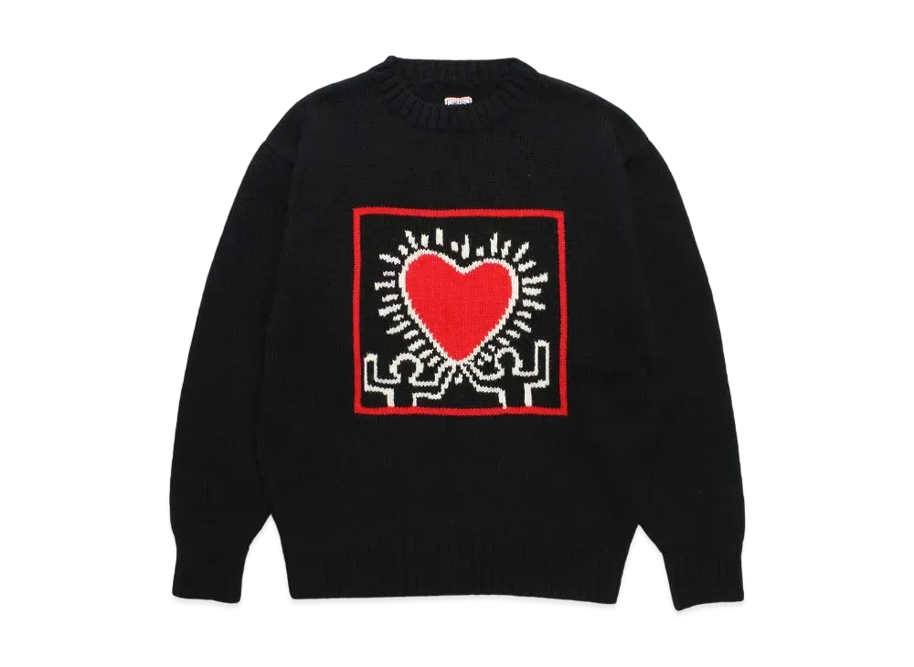 WACKO MARIA x Keith Haring Jacquard Knit Sweater "Black"