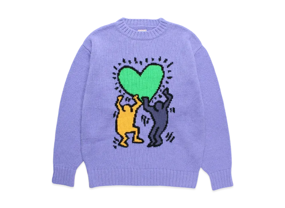 WACKO MARIA x Keith Haring Jacquard Knit Sweater "Purple"