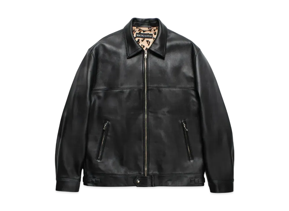 WACKO MARIA Leather Single Riders Jacket "Black"