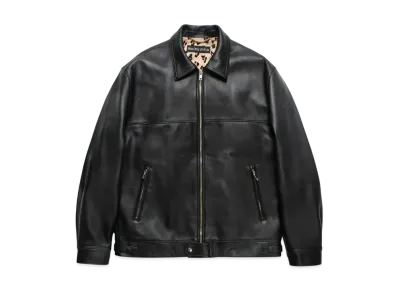 WACKO MARIA Leather Single Riders Jacket "Black"