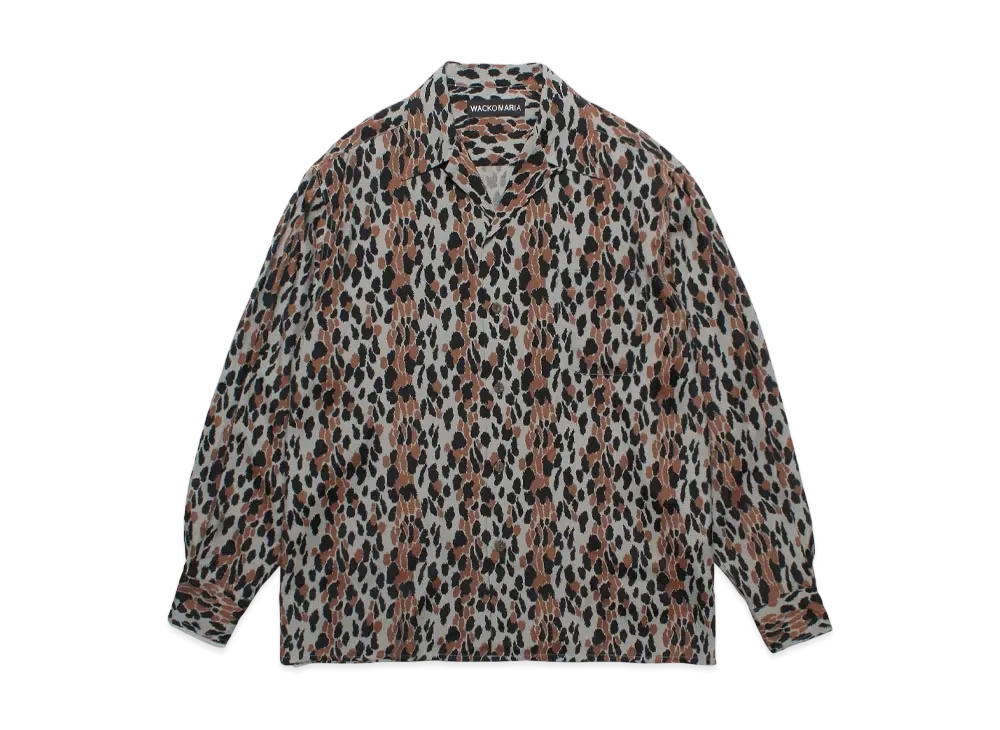 WACKO MARIA Leopard Hawaiian Shirt "Gray"