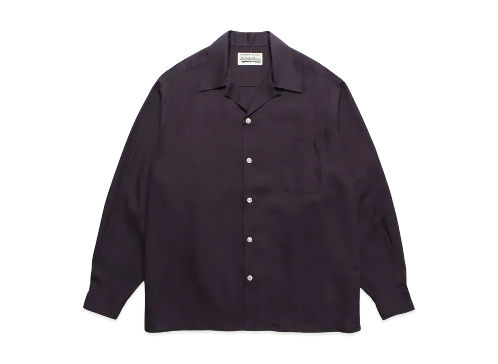 WACKO MARIA 50's Open Collar Shirt "Purple"