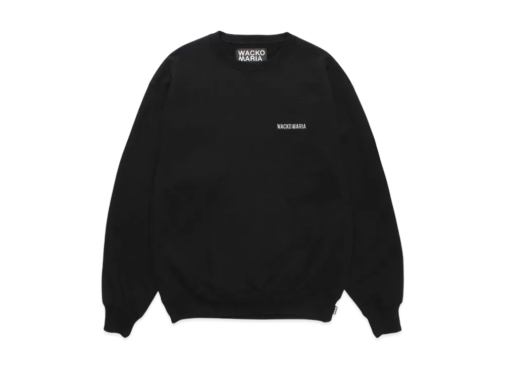 WACKO MARIA Heavy Weight Crew Neck Sweat Shirt "Black"