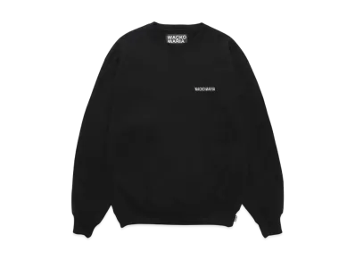 WACKO MARIA Heavy Weight Crew Neck Sweat Shirt "Black"