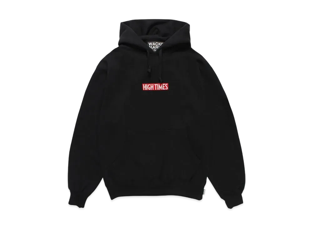 WACKO MARIA x HIGH TIMES Heavy Weight Pullover Hooded Sweat Shirt "Black"