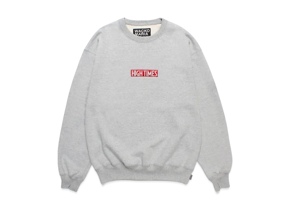 WACKO MARIA x HIGH TIMES Heavy Weight Crew Neck Sweat Shirt "Gray"
