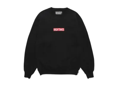 WACKO MARIA x HIGH TIMES Heavy Weight Crew Neck Sweat Shirt "Black"