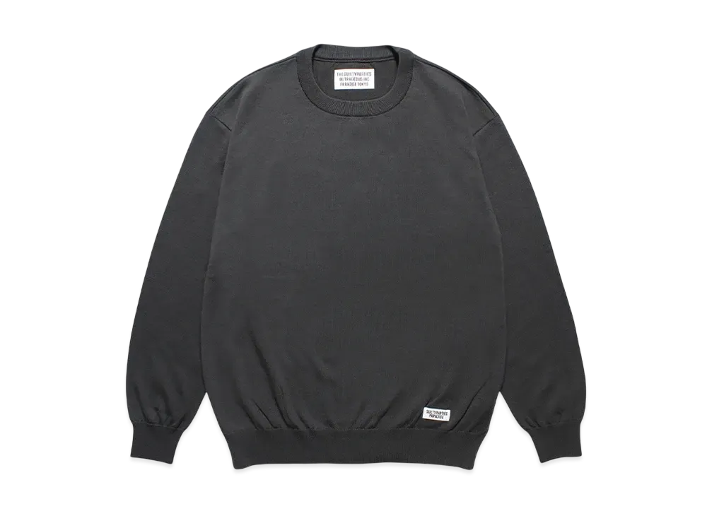 WACKO MARIA Cotton Knit Sweater "Chacoal"