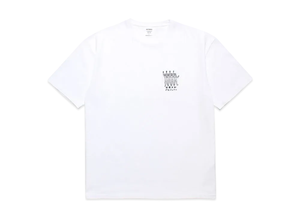WACKO MARIA 世界平和プロジェクト / Washed Heavy Weight T-Shirt "White"