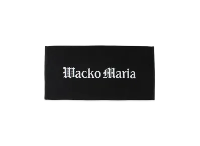 WACKO MARIA Logo Jacquard Towel (Beach) "Black"